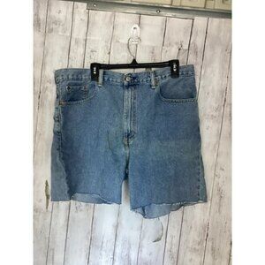 Preppy Streetwear Coquette Utility Levi's Shorts Men's Blue Denim Baggy Size 38